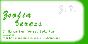 zsofia veress business card